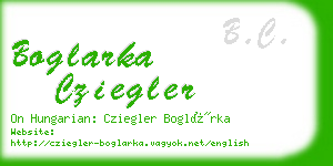 boglarka cziegler business card